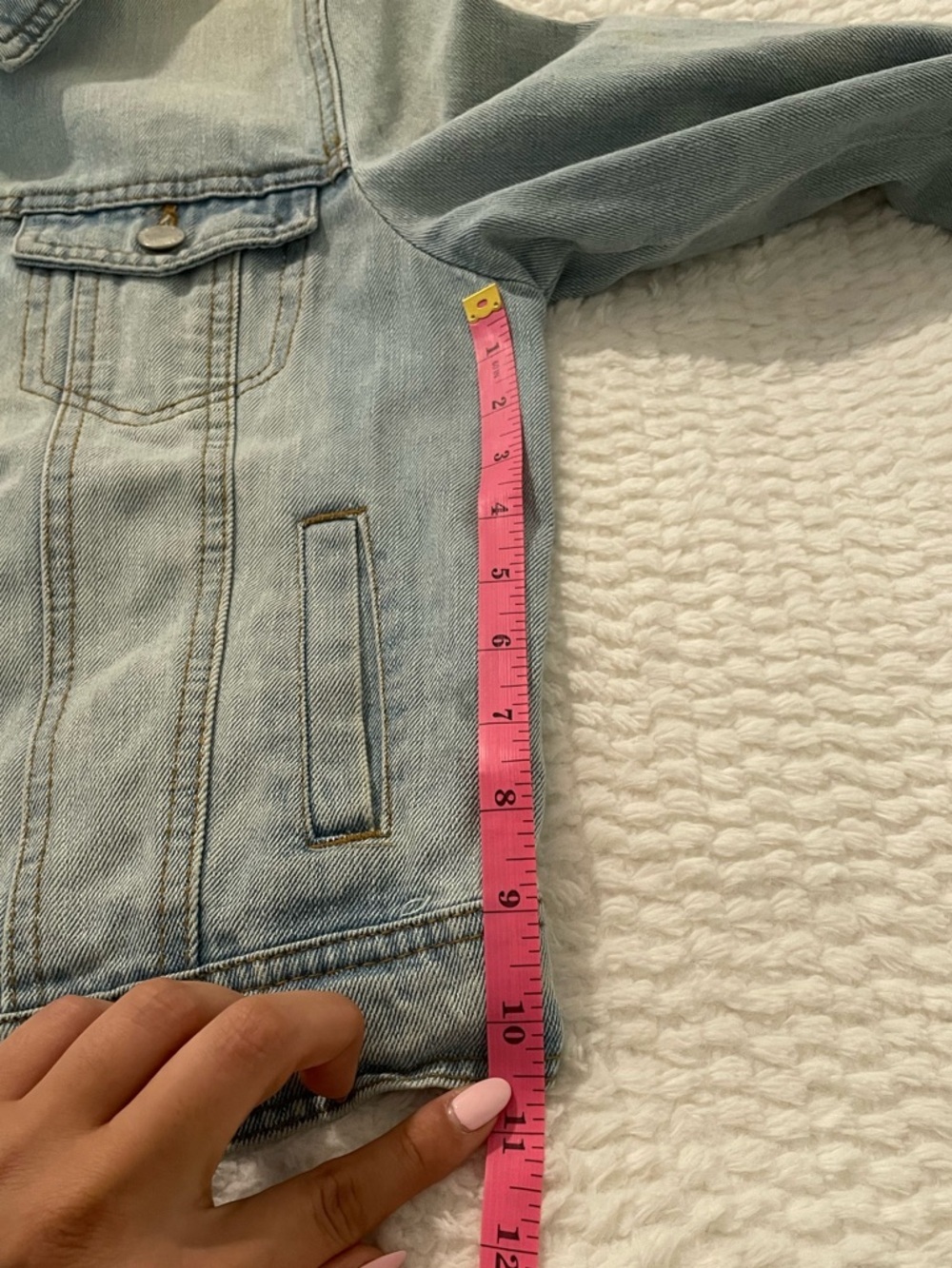 CI SONO Light Blue Denim Jean Jacket | Classic Button-Front Jean Jacket - Picture 11 of 16